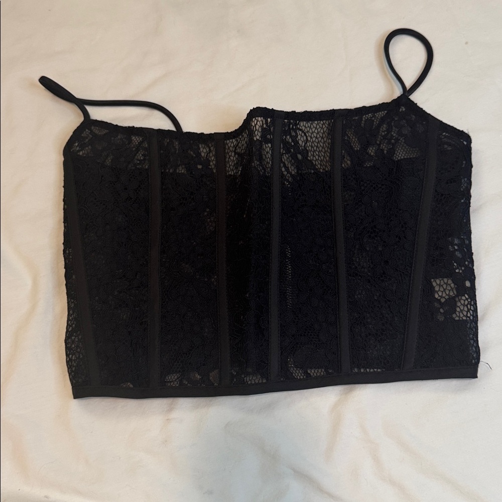 rozie corsets Black Lace Camisole Top